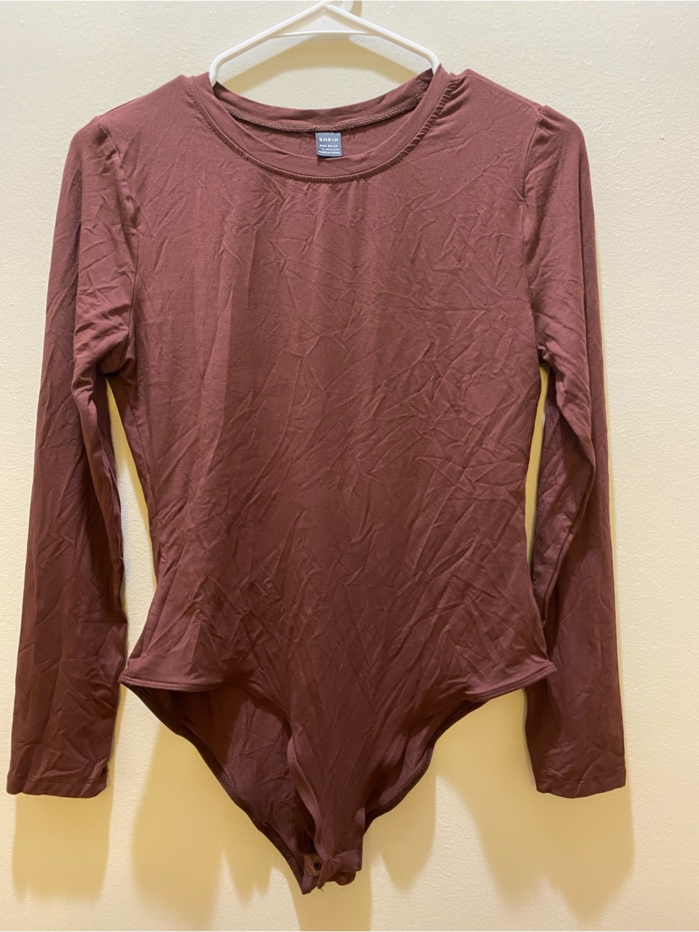 ‼️2 for $8‼️ SHEIN Long Sleeve Scoop Neck Bodysuit - Dusty Plum